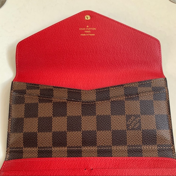 Louis Vuitton Damier Ebene Josephine Wallet Red - Picture 13 of 16